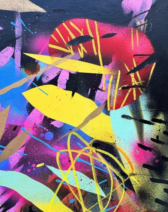 Tatakauzo - Feu interieur, Antiek en Kunst, Kunst | Schilderijen | Modern