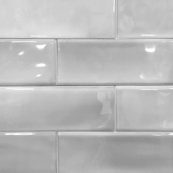 Handmade Zilver Grijs Hoogglans Wandtegel / Metro tegel /, Doe-het-zelf en Bouw, Tegels, Ophalen of Verzenden