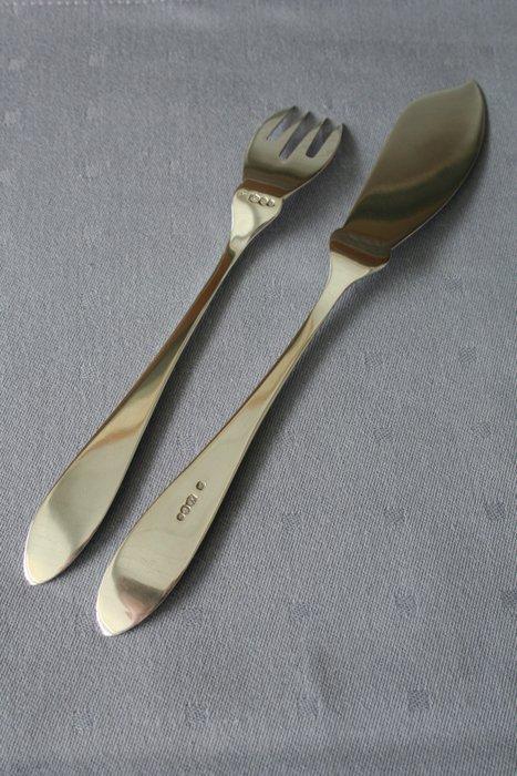 Bestekset (12) - .833 zilver - Bestek, viscouverts (12), Antiek en Kunst, Antiek | Zilver en Goud