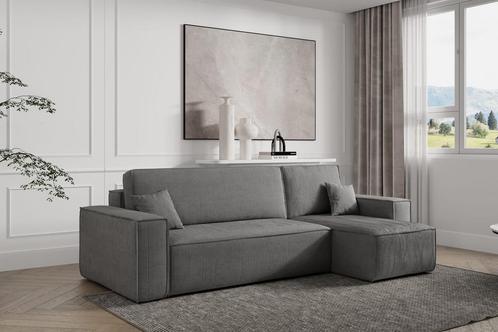 Slaapbank Ribstof Karlo Antraciet | Universeel | €449,-, Huis en Inrichting, Slaapkamer | Slaapbanken, Overige maten, Overige maten