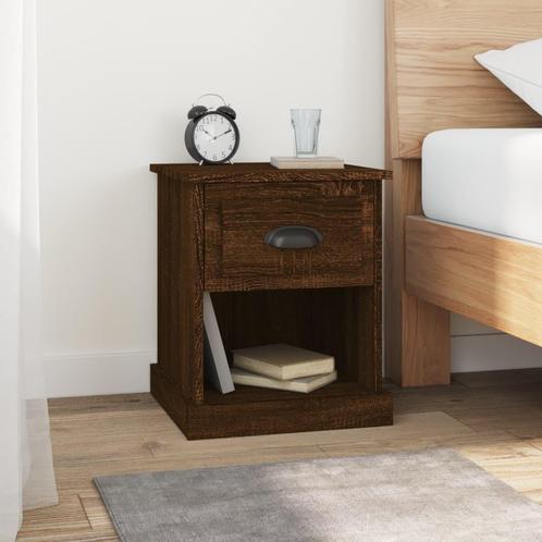 vidaXL Nachtkastje 39x39x47,5 cm bewerkt hout bruin, Huis en Inrichting, Slaapkamer | Nachtkastjes, Nieuw, Verzenden