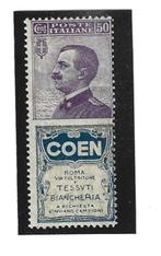 Italië 1924/1924 - 50 cent Coen reclamezegel, nieuw, heel,, Gestempeld