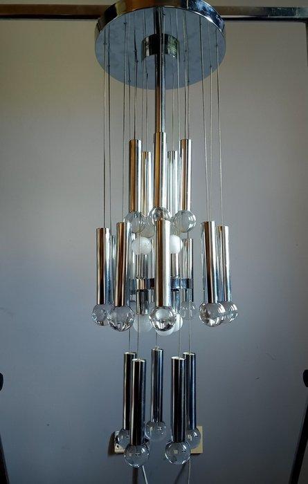 sciolari - Gaetano Sciolari - Plafondlamp - Glas, Staal, Antiek en Kunst, Antiek | Verlichting