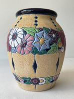 Amphora , geëmailleerde keramische Art Deco Vaas met