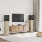 vidaXL Speakerstandaards 2 st 30x30x95 cm bewerkt hout, Audio, Tv en Foto, Luidsprekerboxen, Verzenden, Nieuw