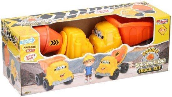 2dekans | Lets Play Speelset Bouwtrucks - 2 Stuks -, Kinderen en Baby's, Speelgoed |Speelgoedvoertuigen, Ophalen of Verzenden