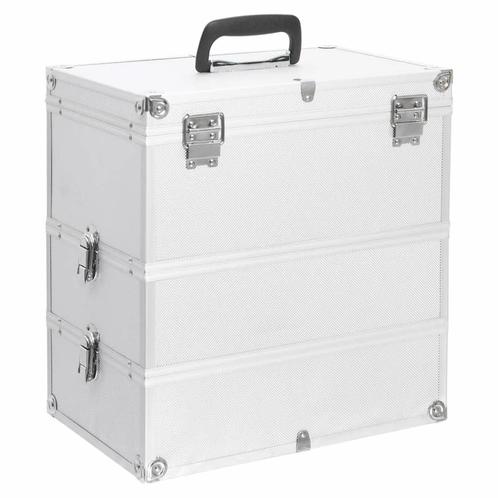 vidaXL Make-up koffer 37x24x40 cm aluminium zilverkleurig, Handtassen en Accessoires, Toilettassen, Nieuw, Verzenden