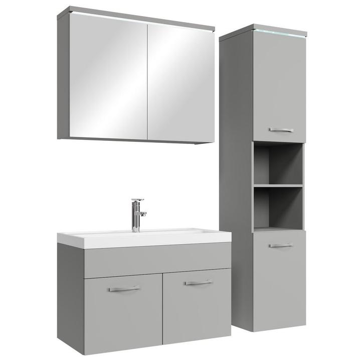 Badkamermeubel Set Paso 80 x 40 cm - Mat Grijs, Huis en Inrichting, Badkamer | Badkamermeubels, Nieuw, Verzenden