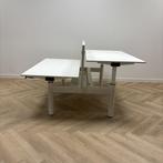 Tweedehands Gispen TM duo slingerbureau met scheidingswand,, Gebruikt, Bureau
