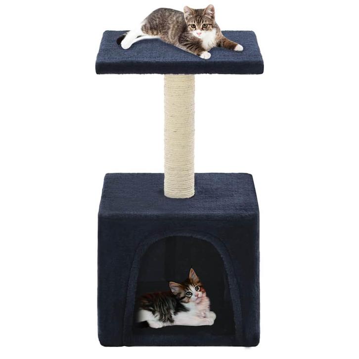 vidaXL Kattenkrabpaal met sisal krabpaal 55 cm donkerblauw, Dieren en Toebehoren, Katten-accessoires, Nieuw, Verzenden