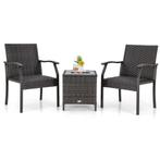 Tweedekans | Coast 3-Delige Rieten Patio Set – 2, Huis en Inrichting, Tafels | Salontafels, Ophalen of Verzenden, Nieuw