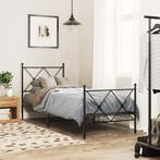 vidaXL Bedframe met hoofd- en voeteneinde metaal zwart, Huis en Inrichting, Slaapkamer | Bedden, Verzenden, Nieuw