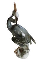 Royal Dux Porzellan-Manufaktur - Beeld, Reiger met vis -, Antiek en Kunst