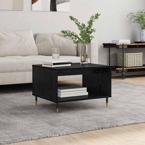 vidaXL Salontafel Zwart eiken 60 x 50 x 40 cm Bewerkt hout, Huis en Inrichting, Tafels | Salontafels, Nieuw, Verzenden