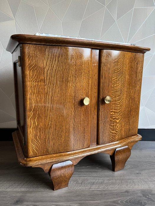 Kast - Beuken - Marmer - Twee deurtjes, Antiek en Kunst, Kunst | Designobjecten