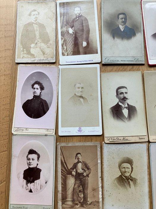 France - France; Collection of 72 random Carte de Visit, Antiquités & Art, Art | Dessins & Photographie