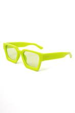 Bril Limegroen Vierkant Dik Montuur Lime Montuur Groene Glaz, Ophalen of Verzenden, Nieuw