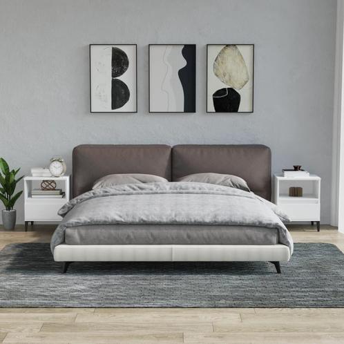 vidaXL Nachtkastjes 2 st 40x35x50 cm wit, Huis en Inrichting, Kasten | Overige, Nieuw, Verzenden