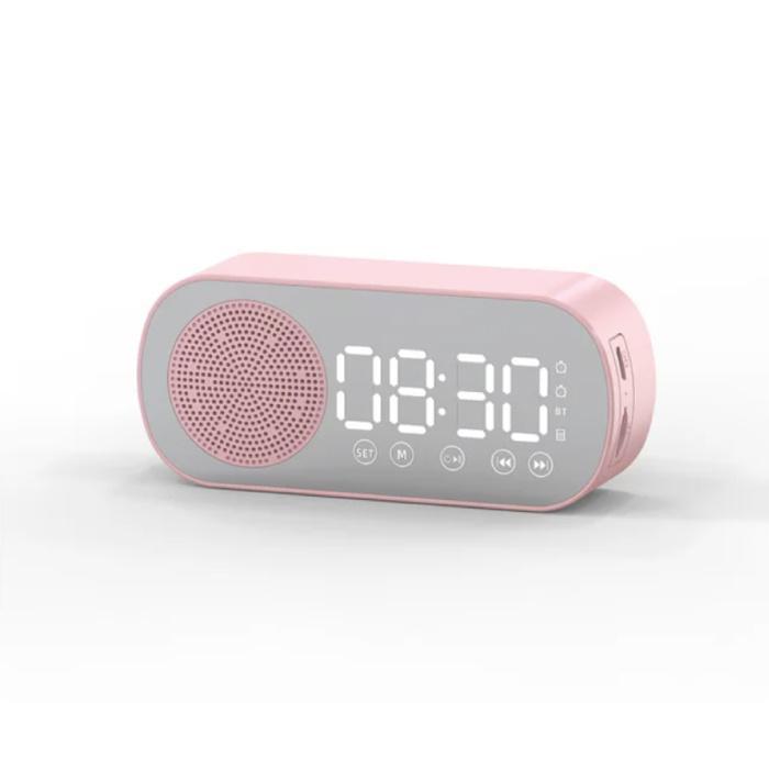 Alarm Klok Speaker - Spiegel FM Radio LED Snooze Wekker -, Audio, Tv en Foto, Luidsprekerboxen, Nieuw, Verzenden