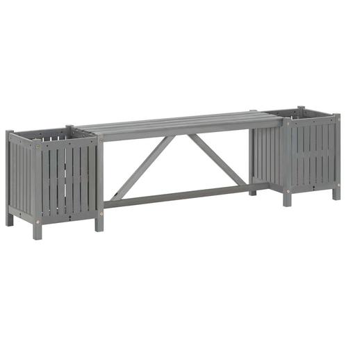 vidaXL Banc de jardin avec 2 jardinières 150 cm bois, Tuin en Terras, Tuinsets en Loungesets, Verzenden