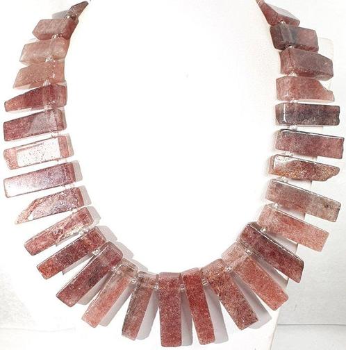 Quartz fraise NATUREL - TRÈS RARE - Aide à interpréter les, Verzamelen, Mineralen en Fossielen