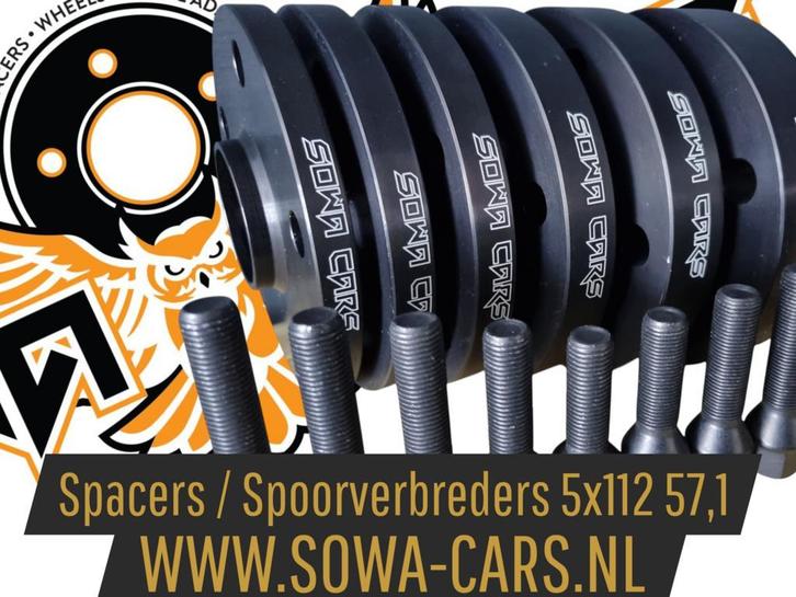 ZWARTE Spacers AUDI A3 A4 A6 A8 Q3 5x112 57,1 Spoorverbreder, Auto-onderdelen, Banden en Velgen, Nieuw, Ophalen of Verzenden
