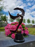 Beeld, Large Angel Statue in Bronze 37cm - 37.5 cm - Brons, Antiek en Kunst, Curiosa en Brocante
