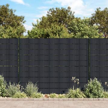 vidaXL Tuinschermen 4 st 35x0,19 m PVC mat donkergrijs beschikbaar voor biedingen