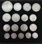 France. Lot de 17 monnaies en argent, 1808/1934