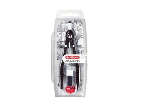 Veiling - Herlitz Verstelbare Passer my pen, grijs/zwart, Diversen, Schrijfwaren, Gebruikt