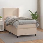 vidaXL Boxspring met matras kunstleer cappuccinokleurig, Huis en Inrichting, Slaapkamer | Bedden, Verzenden, Nieuw