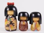 Creatieve Kokeshi-poppen Set van 7 - Usaburo , Kunio