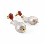 Koraal - Zilver - Oorbellen - Italiaans ambacht, Verzamelen