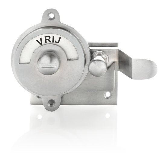 WC Slot - Hendel vrij-bezet mat nikkel, Doe-het-zelf en Bouw, Hang- en Sluitwerk, Slot, Nieuw, Koper of Messing, Ophalen of Verzenden