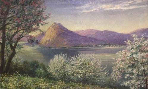 Theodor Stäpper (1883-1930) - Veduta del Monte Sasso Ferro, Antiek en Kunst, Kunst | Schilderijen | Klassiek