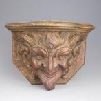 Support pour étagère murale - Mascaron antique de tête de, Antiek en Kunst