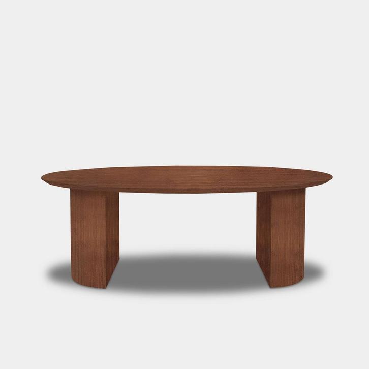 Tafel Ovaal Eikenhout  Half Rond  140x90, Huis en Inrichting, Tafels | Eettafels