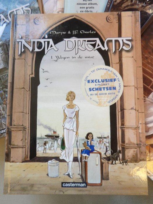 India Dreams 1 t/m 5 - complete reeks HC in schuifdoos +, Boeken, Stripverhalen
