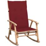 vidaXL Chaise à bascule avec coussin Bambou, Verzenden