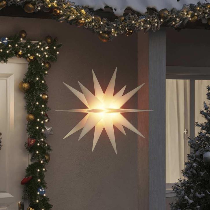 vidaXL Kerstlamp met LED inklapbaar 100 cm wit, Diversen, Kerst, Nieuw, Verzenden
