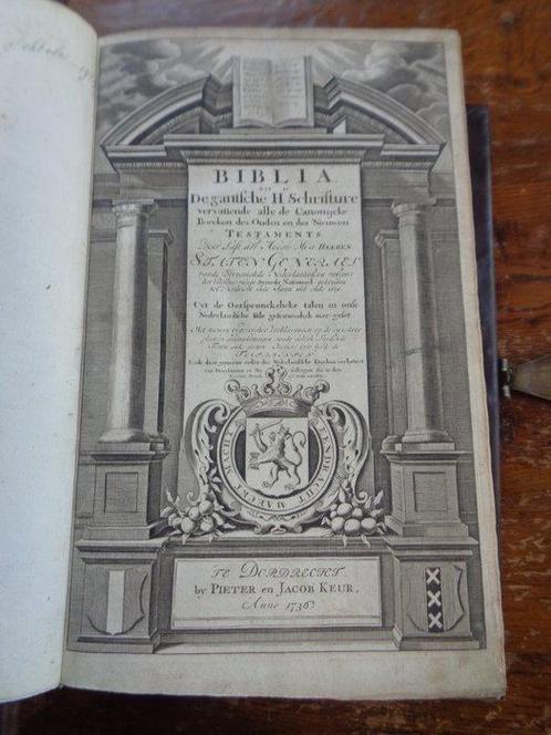 Biblia, Dat is De gantsche H. Schrifture, vervattende alle, Antiek en Kunst, Antiek | Boeken en Manuscripten