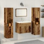 vidaXL 5-delige badkamer set Oude Hout Geengineerd Hout, Huis en Inrichting, Badkamer | Badkamermeubels, Verzenden, Nieuw
