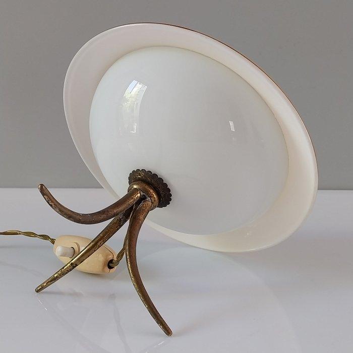 Lampe de table - Verre, laiton, Antiquités & Art, Antiquités | Éclairage