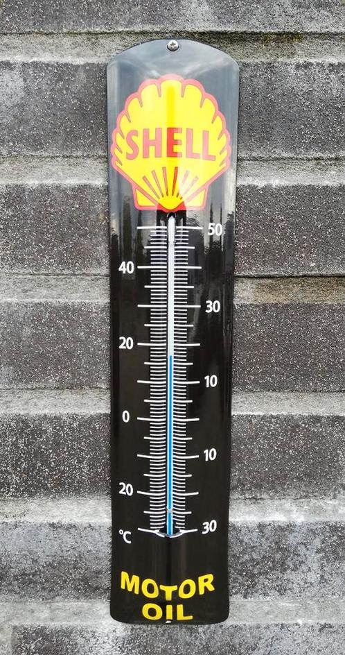 Emaille thermometer Shell motor oil, Verzamelen, Merken en Reclamevoorwerpen, Verzenden