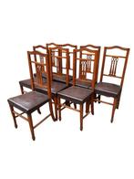 Stoel (8) - Hout - Set van 8 liberty stoelen, Antiek en Kunst