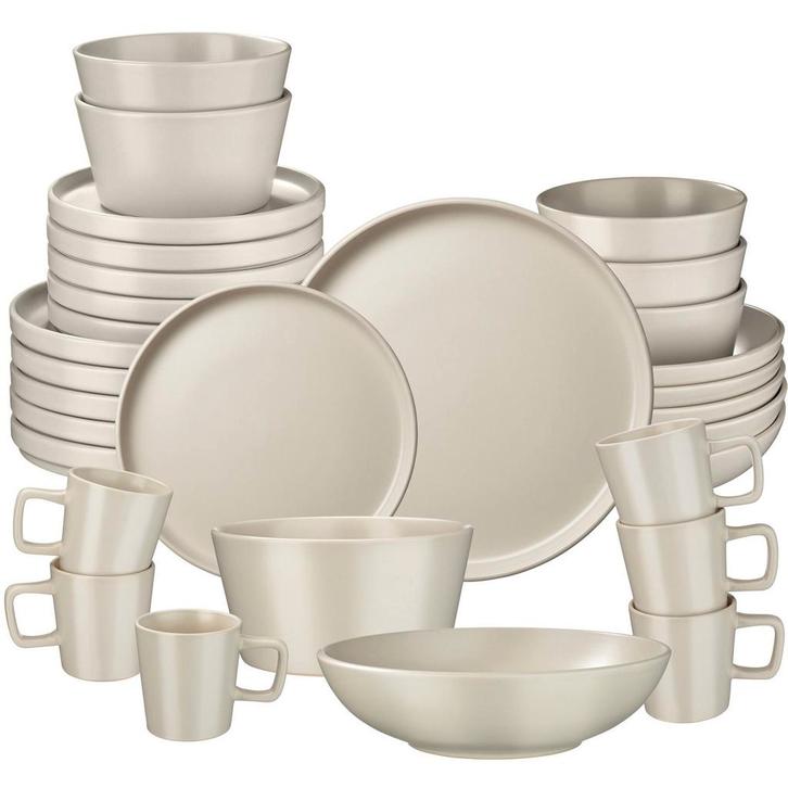 tectake Serviesset Una, van aardewerk, voor 6 personen - 30, Huis en Inrichting, Keuken | Servies, Verzenden