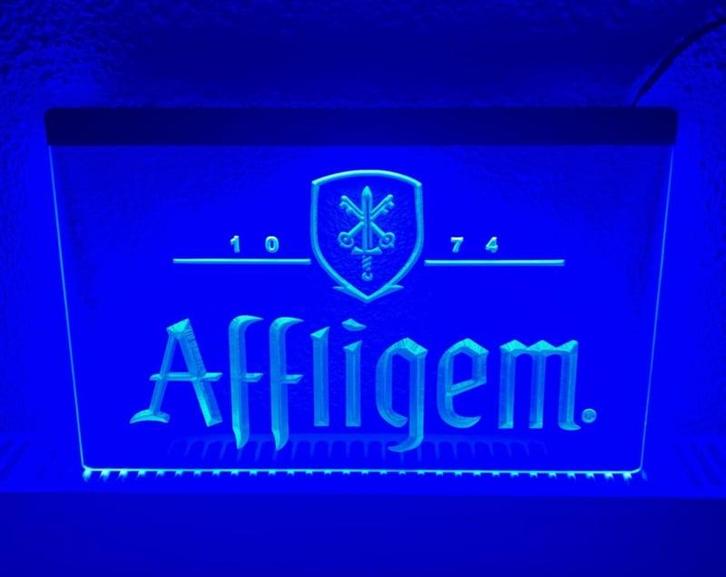 Affligem neon bord lamp LED verlichting reclame lichtbak *bl, Huis en Inrichting, Lampen | Overige, Nieuw, Verzenden