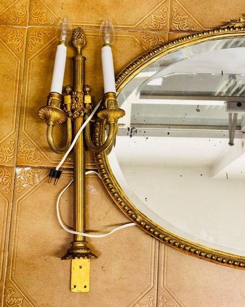 S.B. - Miroir- Chandeliers - Bois, Bronze, Antiek en Kunst, Antiek | Overige Antiek
