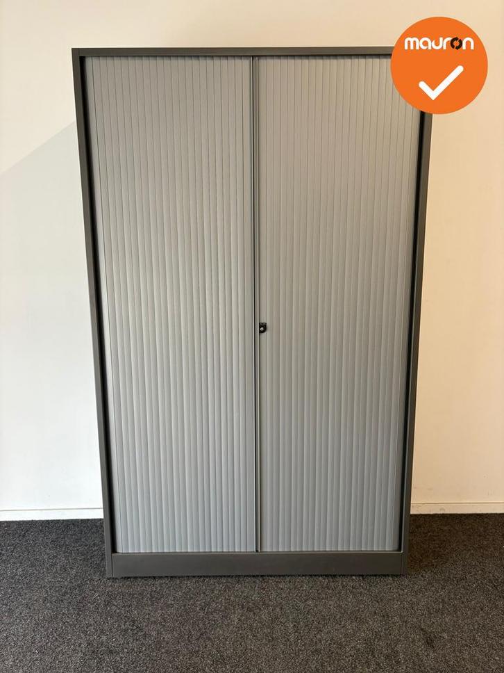 Ahrend Roldeurkast - 195x120x45cm - Antracietgrijs met Zilve, Zakelijke goederen, Kantoor en Winkelinrichting | Kantoormeubilair en Inrichting