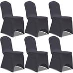 vidaXL Stoelhoes stretch antraciet 6st, Tuin en Terras, Tuinmeubel-accessoires, Verzenden, Nieuw